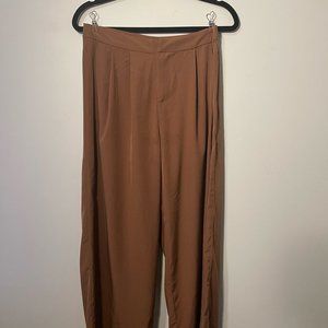 Brown Wide-Leg Trousers